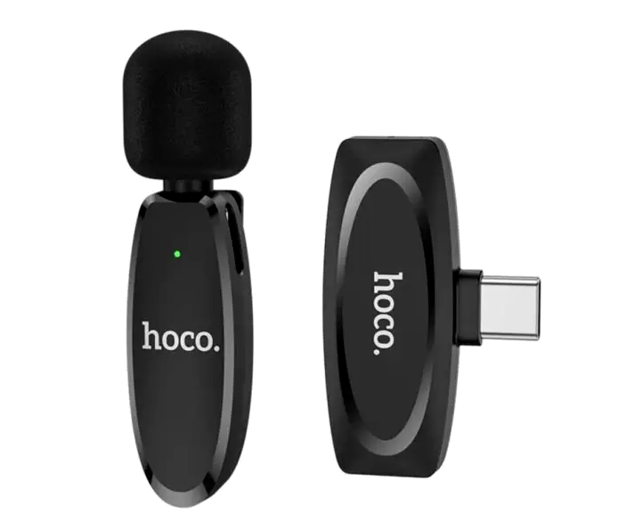 Микрофон-петличка Hoco L15 беспроводной для блогеров и интервьюеров с высоким качеством звука и подключением Lightning - Фото 7 Микрофон-петличка Hoco L15 беспроводной для блогеров и интервьюеров с высоким качеством звука и подключением Lightning - изображение 7
