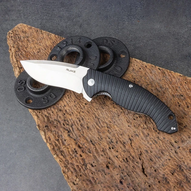Ніж складаний туристичний Ruike Fang P852-B, (8.9 см) 14C28N / G10 чорний - зображення 6
