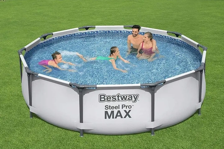 Каркасный бассейн Bestway Steel Pro MAX 56408 305×76 см 4678 л серый - изображение 3