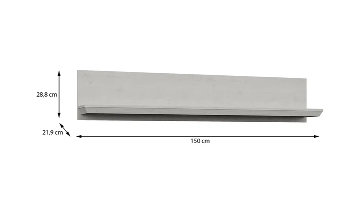 Полка Miramare MMRB02 150х28,8х21,9 см ДСП Сосна белая - изображение 2