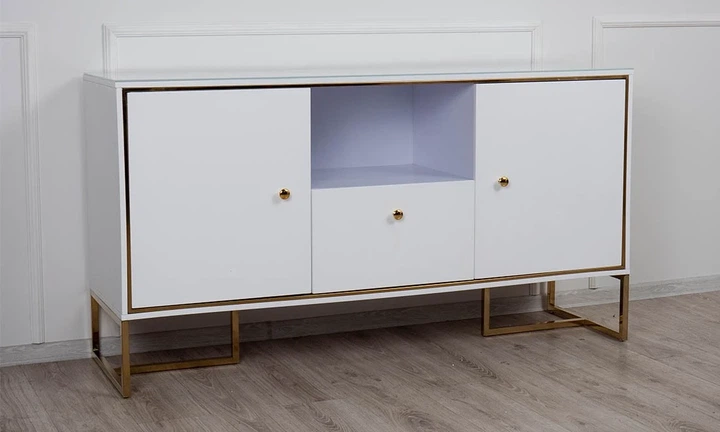 Буфет Невада МДФ 158x46x84 см Білий - зображення 4