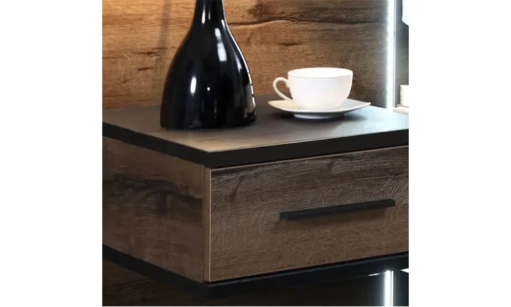 Ліжко двоспальне Bellevue BLQL161B з тумбами ламінована ДСП 160x200 Дуб болотний/Чорний дуб - Фото 6 Ліжко двоспальне Bellevue BLQL161B з тумбами ламінована ДСП 160x200 Дуб болотний/Чорний дуб - зображення 6
