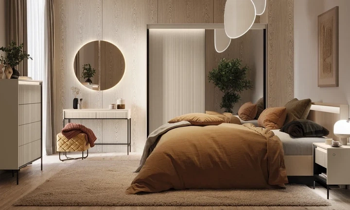 Туалетный стол Trend TS-09 с LED-освещением ЛДСП МДФ 1120x400x780 см Бежевый - изображение 7