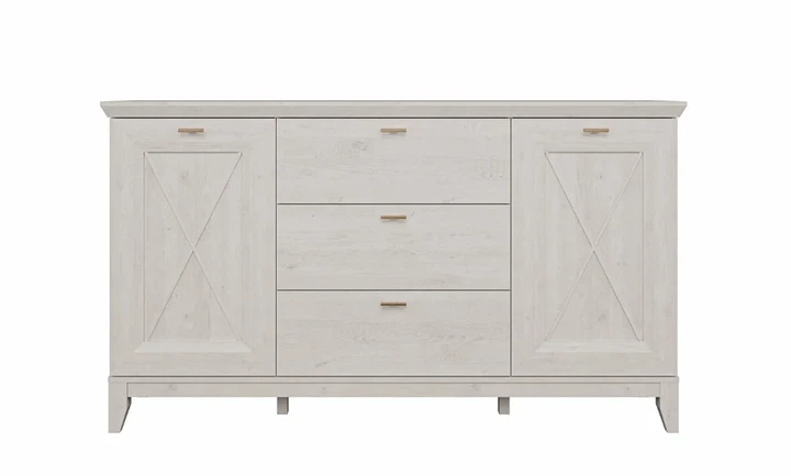 Комод 2д3ш Miramare ДСП 118,6x48,8x133,5 см Сосна біла - зображення 5