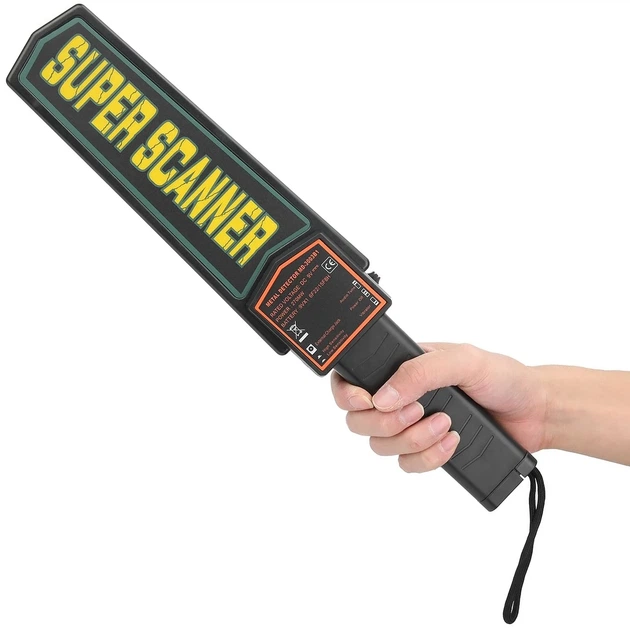 Ручний металодетектор Super Scanner MD3003B1 22 кГц пластик 41х8,5х4,5 см - Фото 2 Ручний металодетектор Super Scanner MD3003B1 22 кГц пластик 41х8,5х4,5 см - зображення 2