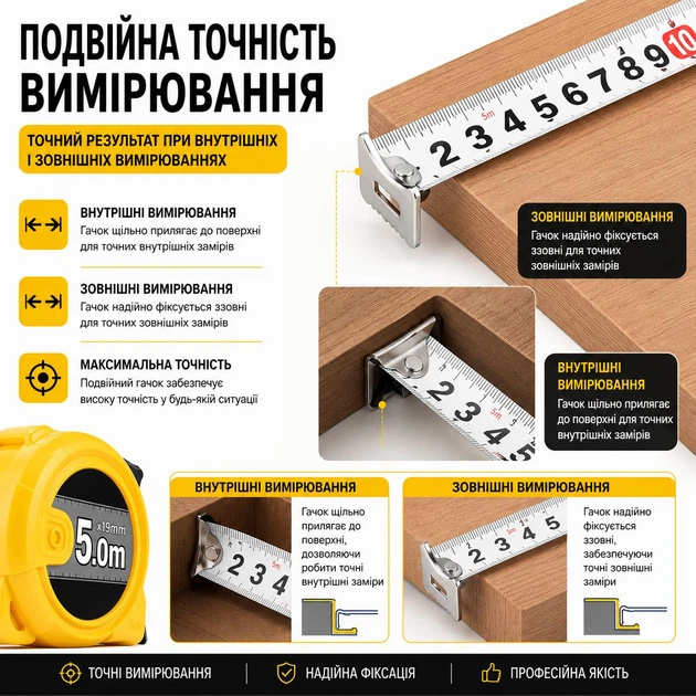 Рулетка 5 метров х 19 мм измерительная рулетка со стальной лентой шириной 19 мм фиксатором и усиленным корпусом ударостойкая эргономичная точная удобная для строительных и ремонтных работ надежный инструмент для дома и профессионалов - Фото 5 Рулетка 5 метров х 19 мм измерительная рулетка со стальной лентой шириной 19 мм фиксатором и усиленным корпусом ударостойкая эргономичная точная удобная для строительных и ремонтных работ надежный инструмент для дома и профессионалов - изображение 5
