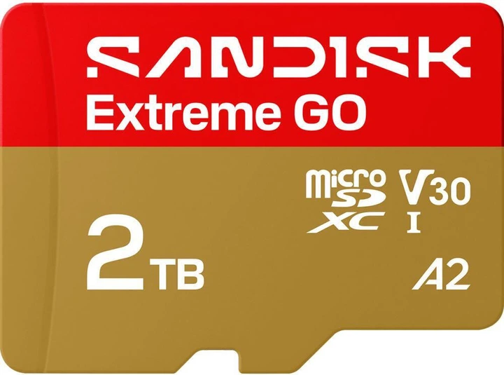 MicroSDXC SanDisk 2 TB SDXC Extreme GO (SDSQXGN-2T00-GN6MN) - Фото 1 MicroSDXC SanDisk 2 TB SDXC Extreme GO (SDSQXGN-2T00-GN6MN) - зображення 1