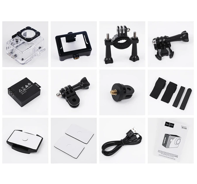 Екшн-камера HOCO DV100 sports camera Black - изображение 5