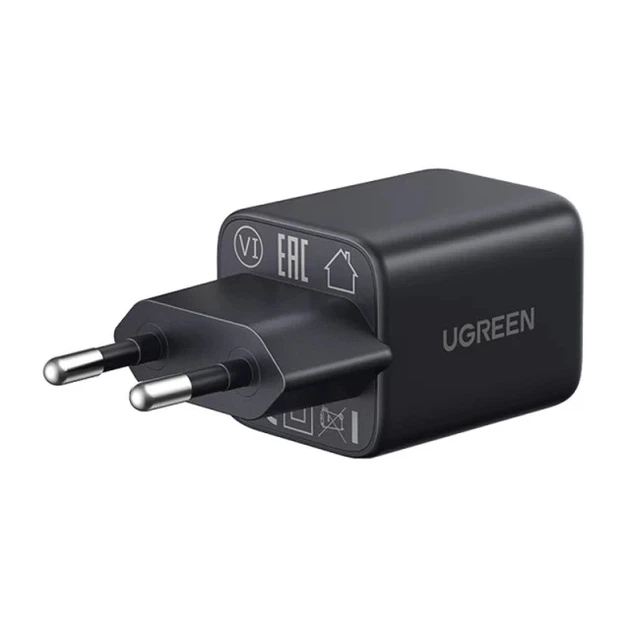 Мережевий зарядний пристрій UGREEN X514 20W 2-Port GaN Fast Charger EU black - Фото 4 Мережевий зарядний пристрій UGREEN X514 20W 2-Port GaN Fast Charger EU black - зображення 4
