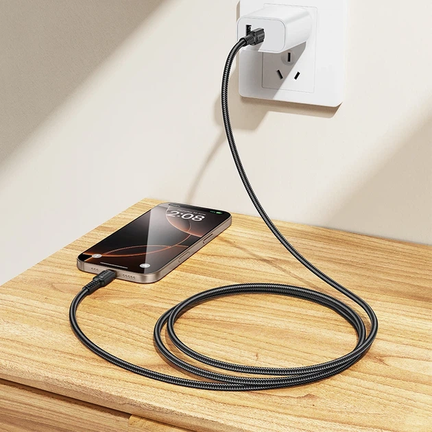 Кабель BOROFONE BX116 Certain 60W charging data cable C to C Black - изображение 4