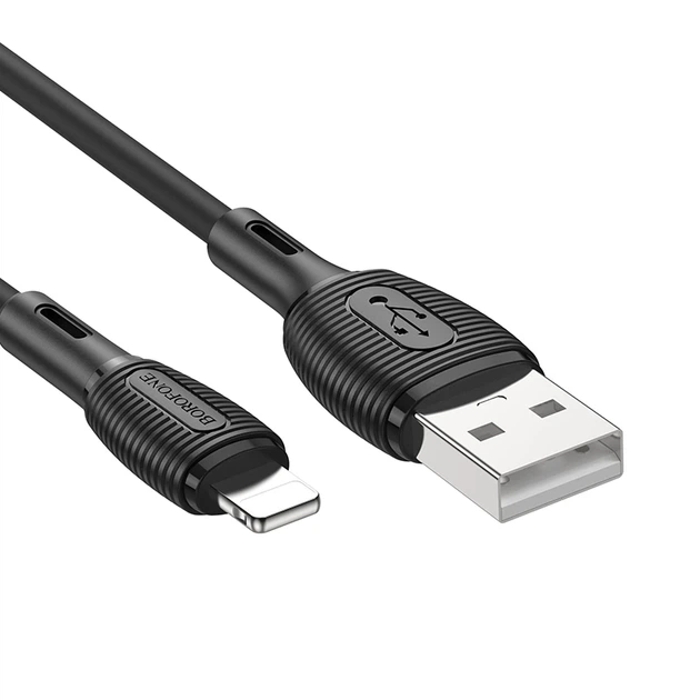 Кабель BOROFONE BX86 Advantage silicone charging data cable for iP Black - Фото 3 Кабель BOROFONE BX86 Advantage silicone charging data cable for iP Black - изображение 3