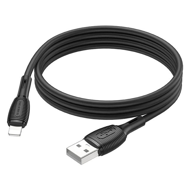 Кабель BOROFONE BX86 Advantage silicone charging data cable for iP Black - Фото 4 Кабель BOROFONE BX86 Advantage silicone charging data cable for iP Black - изображение 4