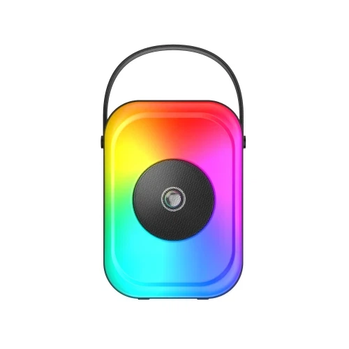 Колонка портативна Havit HV-SQ128BT, Black, 5 Вт, Bluetooth, AUX, micro-USB, USB, FM, TWS, TF, RGB, MIC IN, 1500 mA, час роботи до 5 год, дальність дії до 10 м - изображение 3