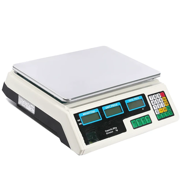 Электронные торговые весы Digital Lion ACS-A9 до 30 кг точность 5 г нержавеющая сталь белый - изображение 4