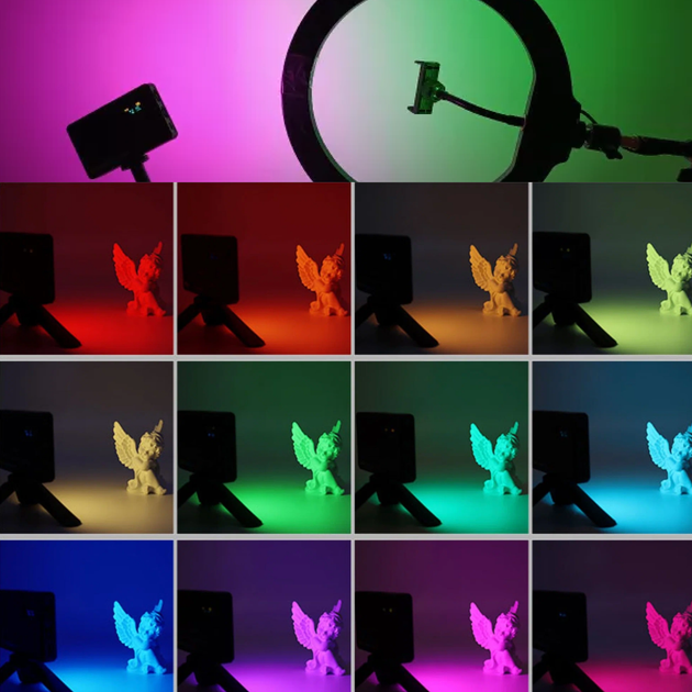 Накамерне світло W140 RGB. Лампа для відео та фотозйомки - зображення 5