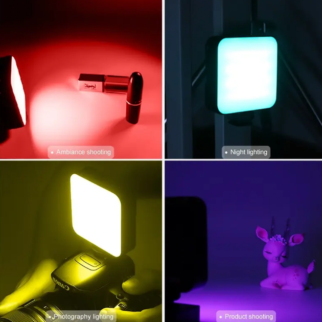 Накамерне світло w64 rgb. Відеосвітло для фото та відеозйомки. - зображення 7