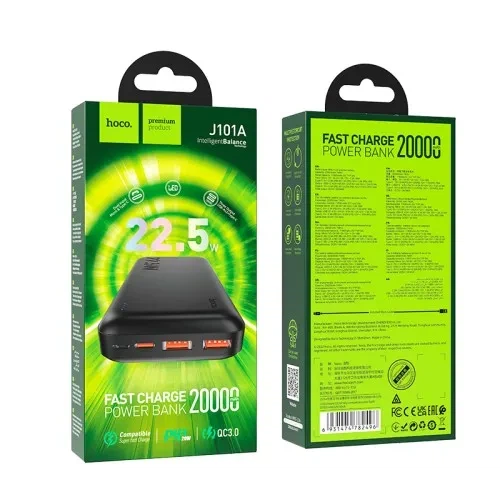 УМБ Hoco J101A Astute 22.5W fully compatible power 20 000mAh Black - зображення 2