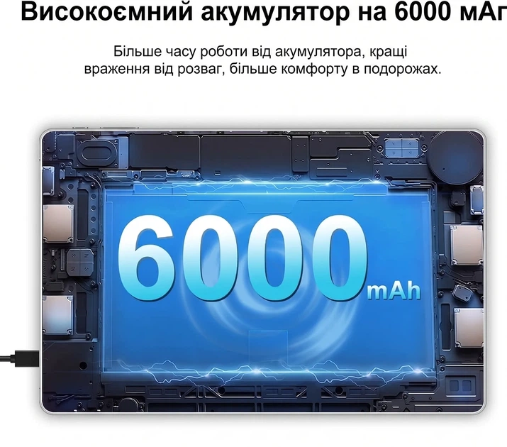 Планшет 10.1" YESTEL X2 (6+4)/64Gb 8 ядер Android 13 6000 mAh Серебристый (102243922) - Б/У - изображение 6