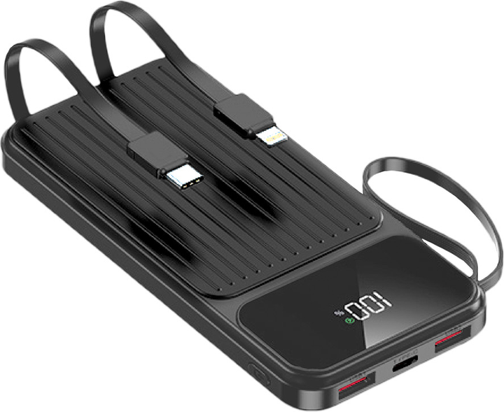 Powerbank Maxlife MXPB-06 PD QC 22.5W 10000 mAh Black (5906961955166) - obraz 2