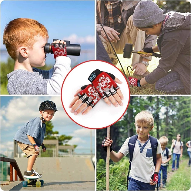 Перчатки велосипедные Sporty беспалые спортивные Wolf Red - Фото 9 Перчатки велосипедные Sporty беспалые спортивные Wolf Red - изображение 9