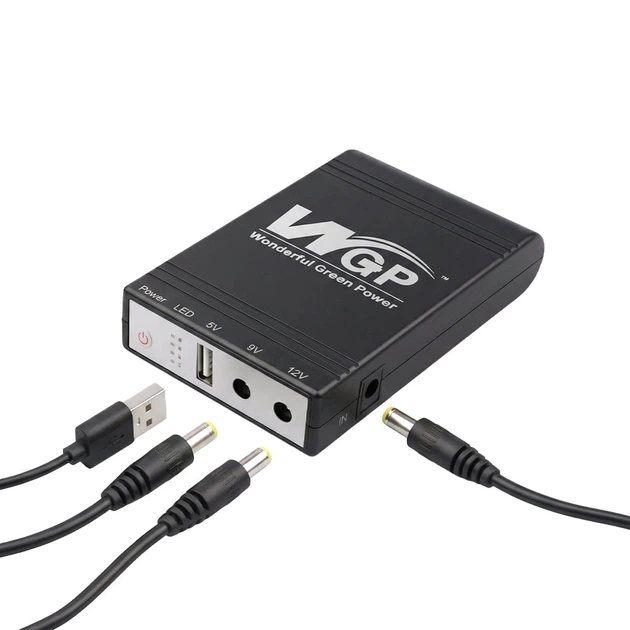Источник бесперебойного питания Mini UPS WGP UPS1032 10400mAh 5V/9V/12V, Li-ion 4*2.6Ah, для роутера и оптического терминала (42-00254) - изображение 9