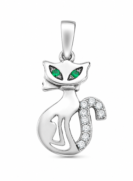 Серебряный подвес Кошка 04-П33038 - Фото 1 Серебряный подвес Кошка 04-П33038 - изображение 1