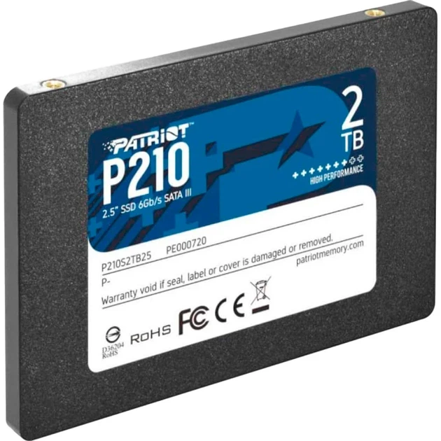 Накопичувач SSD Patriot P210 2TB 2.5" 7mm SATAIII 3D QLC - изображение 3