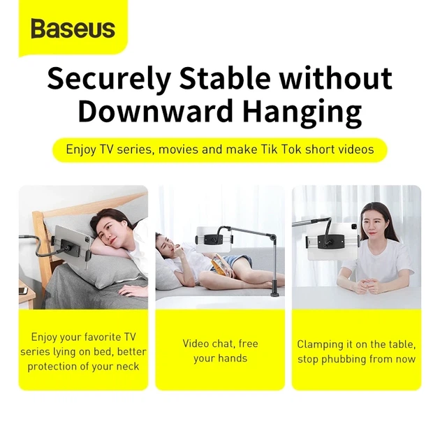 Настольный держатель для телефона и планшета Baseus Otaku Life Rotary Adjustment Lazy Holder Pro Gray (LUZQ000013) до - Фото 7 Настольный держатель для телефона и планшета Baseus Otaku Life Rotary Adjustment Lazy Holder Pro Gray (LUZQ000013) до - изображение 7