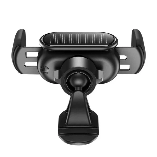 Сенсорный автодержатель для телефона Baseus Steel Cannon Pro Solar Electric Car Mount Black (Электрический зажим на солнечной бата - изображение 3
