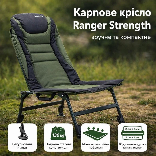 Кресло карповое для рыбалки Ranger Strength SL-114 - Фото 1 Кресло карповое для рыбалки Ranger Strength SL-114 - изображение 1