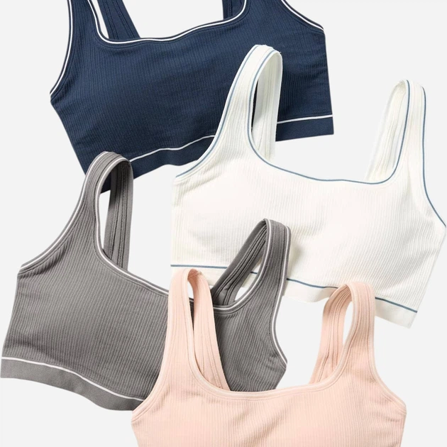 Бюстгальтер без косточек хлопковый Uniqlo 182222934 M Молочный (1159865266) - изображение 3