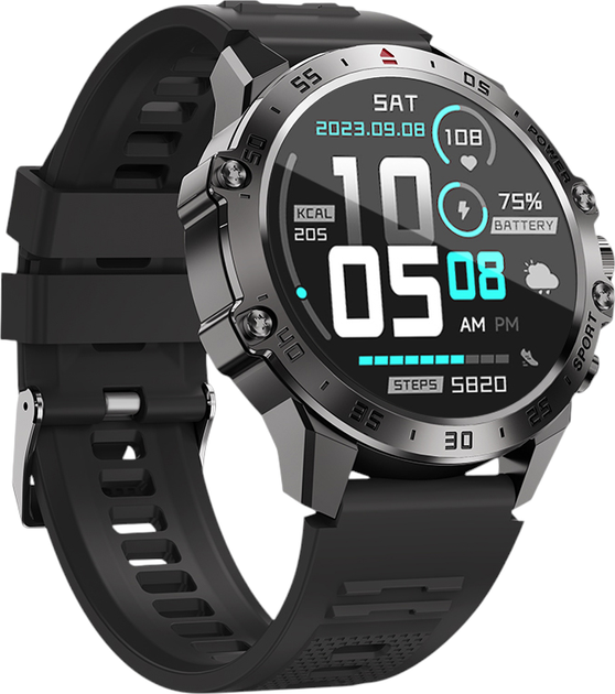Smartwatch Bwoo WA-08 1.43” AMOLED Black (6933654815024) - obraz 2