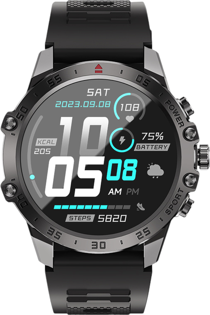 Smartwatch Bwoo WA-08 1.43” AMOLED Black (6933654815024) - obraz 3