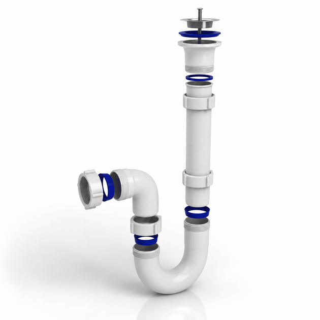 Сифон Kronoplast 1 1/2"*40 с резьбовым выпуском прямоточный SU14010000 - изображение 4