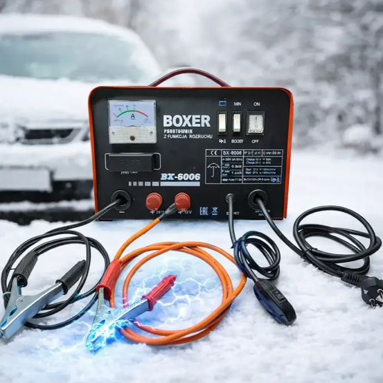Автомобильное зарядное устройство BOXER 12 24 В 20 120 Ач 18 А с электронным дисплеем плавной регулировкой тока и защитой от короткого замыкания - изображение 8