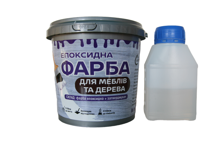 Эпоксидная краска для мебели и дерева ArtCraft 1.5 кг Пудра двухкомпонентная + набор для покраски (валик, кисть, перчатки, - изображение 2