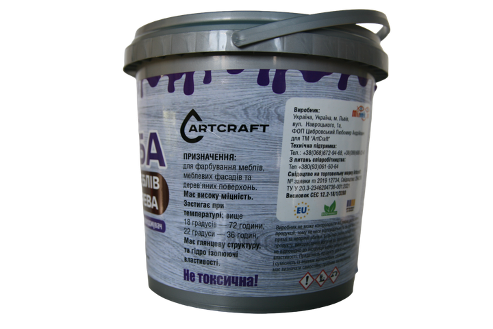 Эпоксидная краска для мебели и дерева ArtCraft 1.5 кг Пудра двухкомпонентная + набор для покраски (валик, кисть, перчатки, - изображение 3
