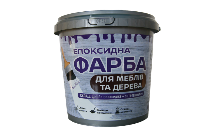 Эпоксидная краска для мебели и дерева ArtCraft 1.5 кг Пудра двухкомпонентная + набор для покраски (валик, кисть, перчатки, - изображение 4