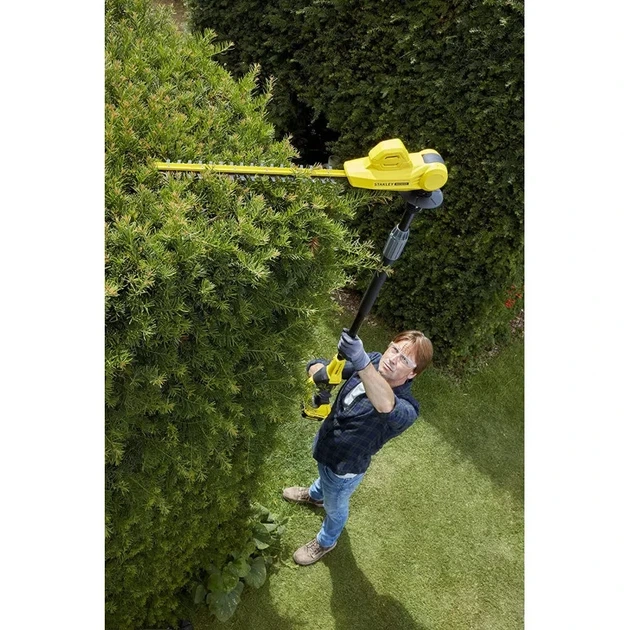 Кущоріз акумуляторний STANLEY FatMax V20 для живоплоту шина 45 см телескопічна штанга 2.1-3.3 м 1 АКБ 4 А·год SFMCPH845M1-QW - Фото 4 Кущоріз акумуляторний STANLEY FatMax V20 для живоплоту шина 45 см телескопічна штанга 2.1-3.3 м 1 АКБ 4 А·год SFMCPH845M1-QW - зображення 4
