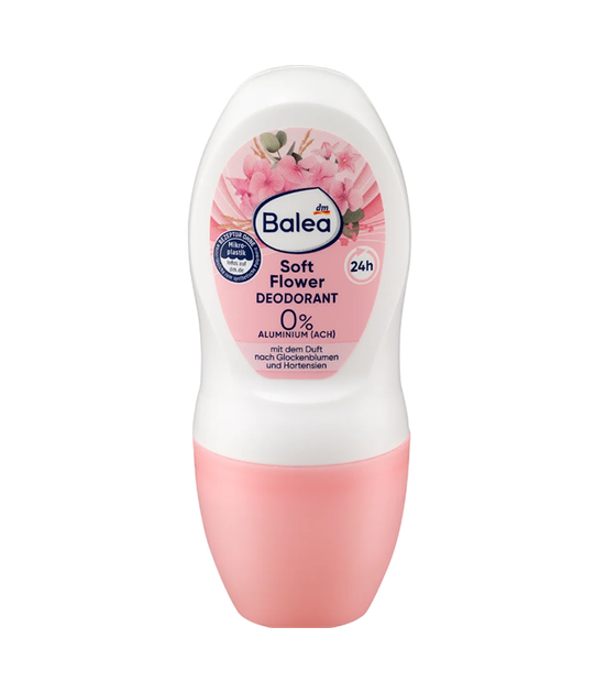 Дезодорант кульковий Balea Deodorant Soft Flowers 24h жіночий Квіти, 50 мл. (4066447365320) - Фото 1 Дезодорант кульковий Balea Deodorant Soft Flowers 24h жіночий Квіти, 50 мл. (4066447365320) - зображення 1