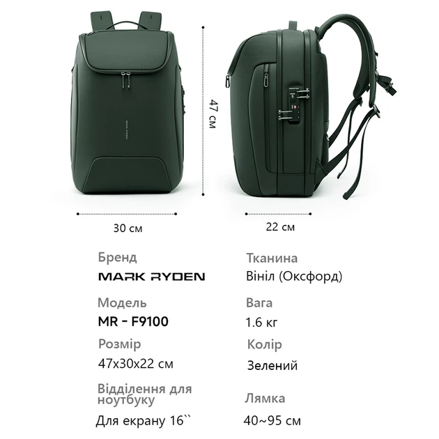 Рюкзак Mark Ryden Keeper Green - зображення 3