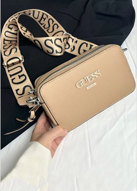 Женская сумка Guess 9991 бежевая - Фото 3 Женская сумка Guess 9991 бежевая - изображение 3