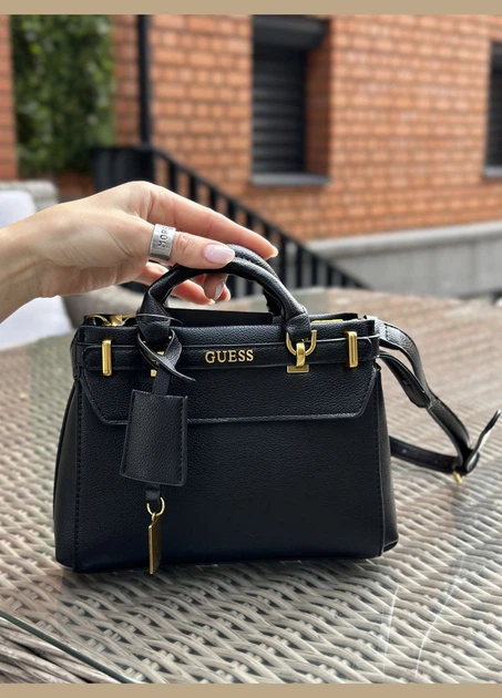 Женская сумка Guess 088 с двумя ручками черная - изображение 2