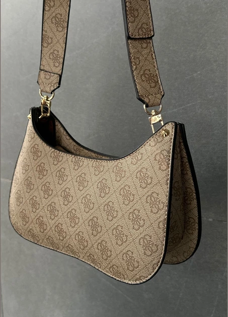 Женская сумка Guess багет бежевая - Фото 4 Женская сумка Guess багет бежевая - изображение 4