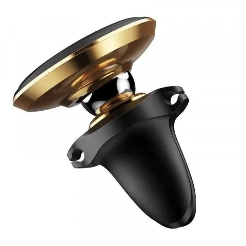 Автомобильный держатель Baseus Magnetic Car Mount with Cable Clip Air Vent Version black/gold - изображение 2