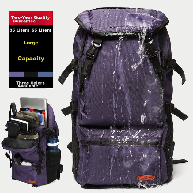 Туристичний рюкзак Landcase 8051 великий місткий для альпінізму та подорожей Purple - Фото 5 Туристичний рюкзак Landcase 8051 великий місткий для альпінізму та подорожей Purple - зображення 5