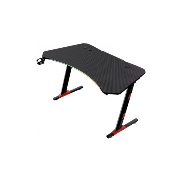 Геймерський комп'ютерний стіл GT Racer T-1443 (140x70x73) Black - зображення 6