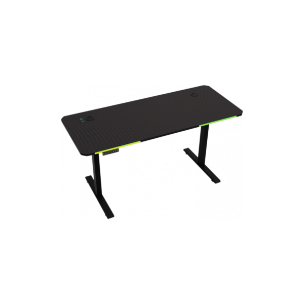 Геймерский компьютерный стол GT Racer T-S 1438 (140x60x73-118) Black - изображение 2