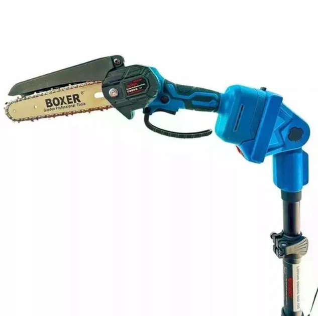 Аккумуляторный набор садовых инструментов BOXER BX-3320 2 в 1 48V 4 Ач с секатором, мини цепной пилой и телескопической штангой для обрезки деревьев и веток - Фото 4 Аккумуляторный набор садовых инструментов BOXER BX-3320 2 в 1 48V 4 Ач с секатором, мини цепной пилой и телескопической штангой для обрезки деревьев и веток - изображение 4