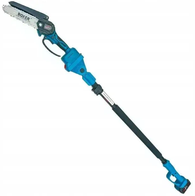 Аккумуляторный набор садовых инструментов BOXER BX-3320 2 в 1 48V 4 Ач с секатором, мини цепной пилой и телескопической штангой для обрезки деревьев и веток - Фото 6 Аккумуляторный набор садовых инструментов BOXER BX-3320 2 в 1 48V 4 Ач с секатором, мини цепной пилой и телескопической штангой для обрезки деревьев и веток - изображение 6
